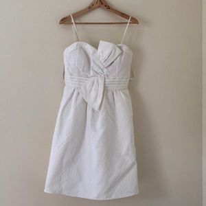 Max and Cleo white strapless dress